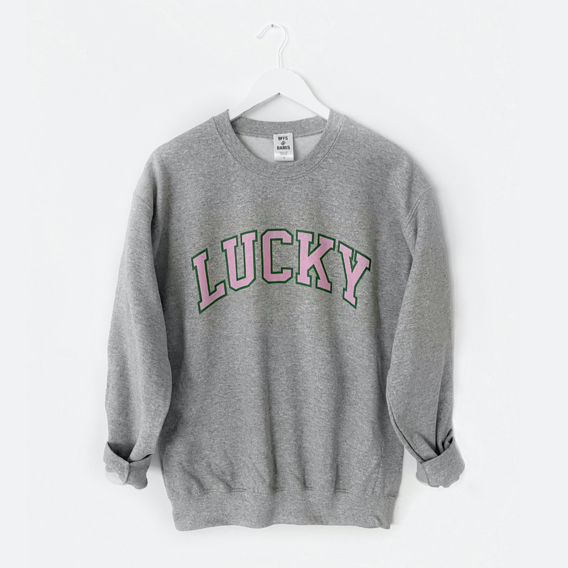 LOTS OF LUCK ♡ gray graphic sweatshirt