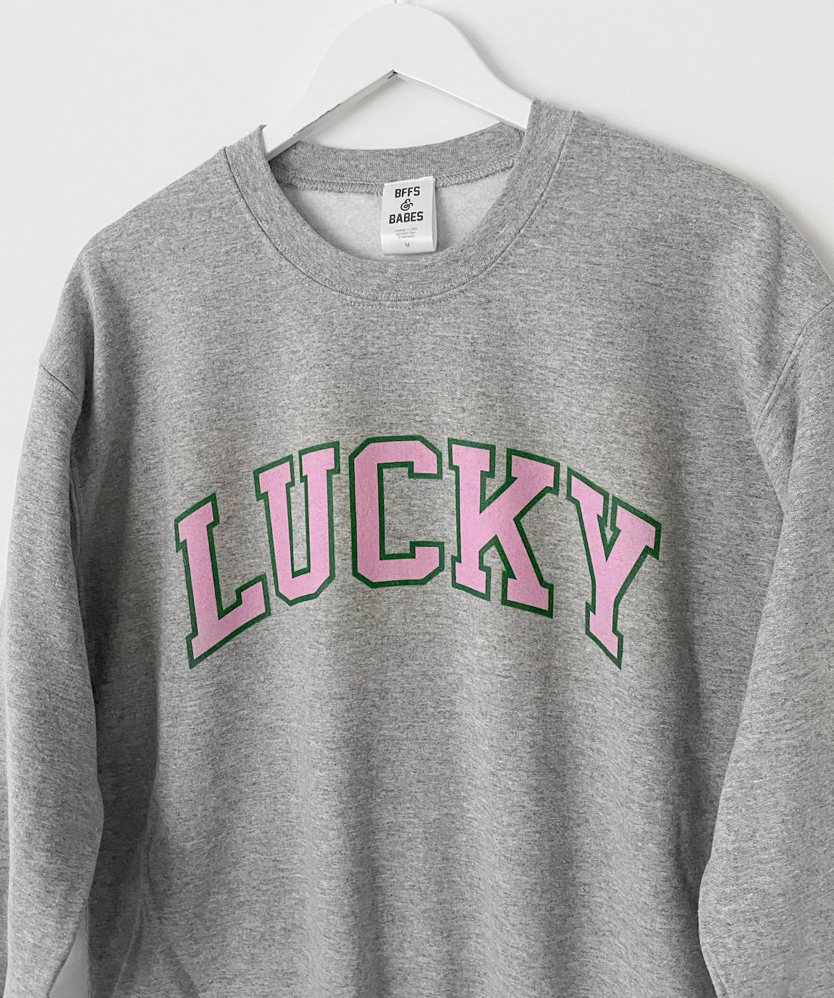 LOTS OF LUCK ♡ gray graphic sweatshirt