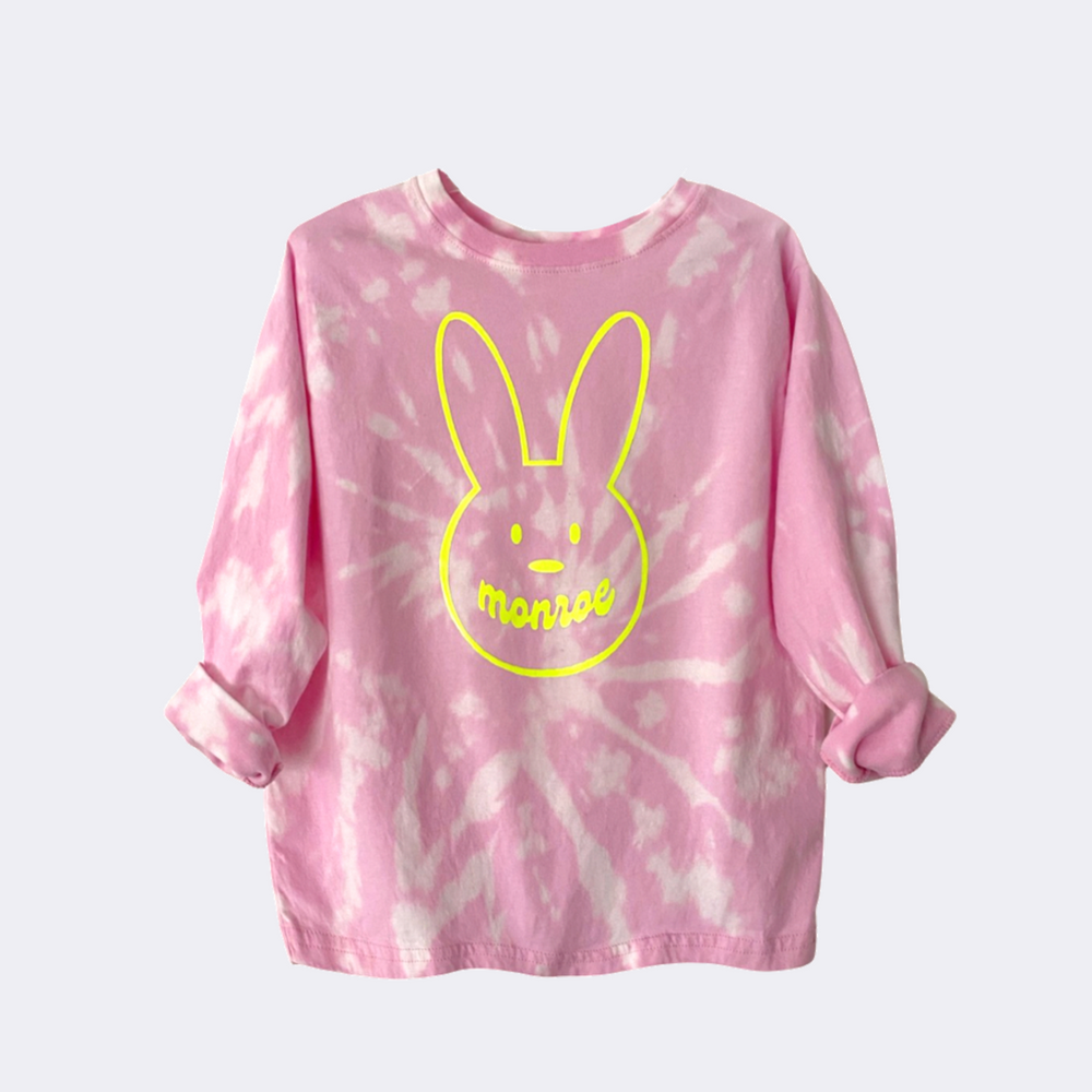 BUNNY TEE ♡ toddler personalized tie-dye t-shirt