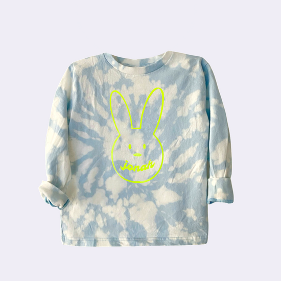 BUNNY TEE ♡ toddler personalized tie-dye t-shirt