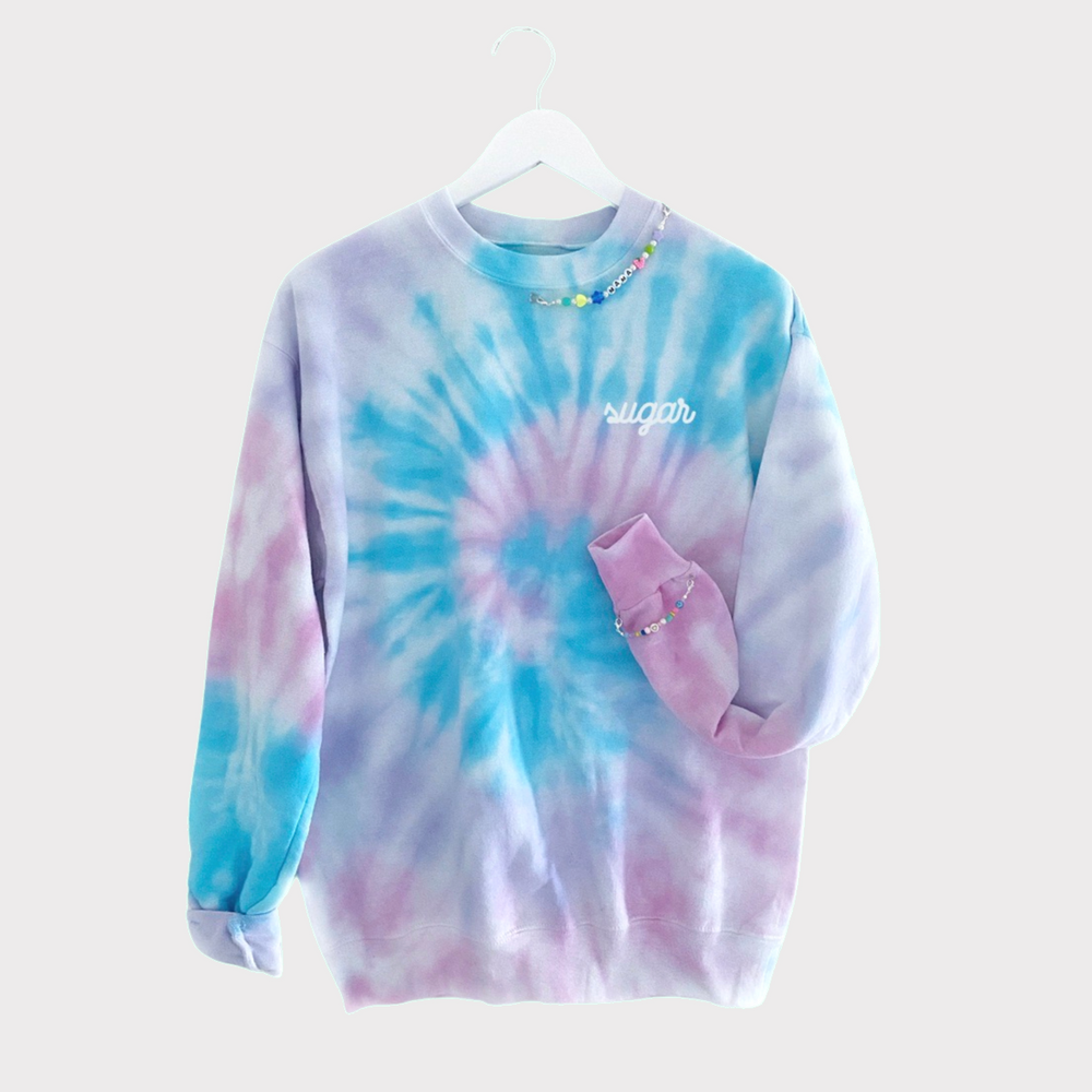 GO TEAM ♡ personalizable royal blue tie-dye sweatshirt – BFFS & BABES