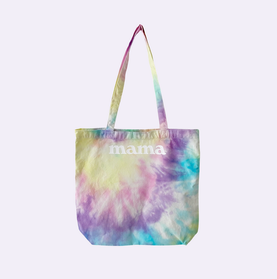 MAMA MULTIE TOTE ♡ tie-dye tote bag with mama print