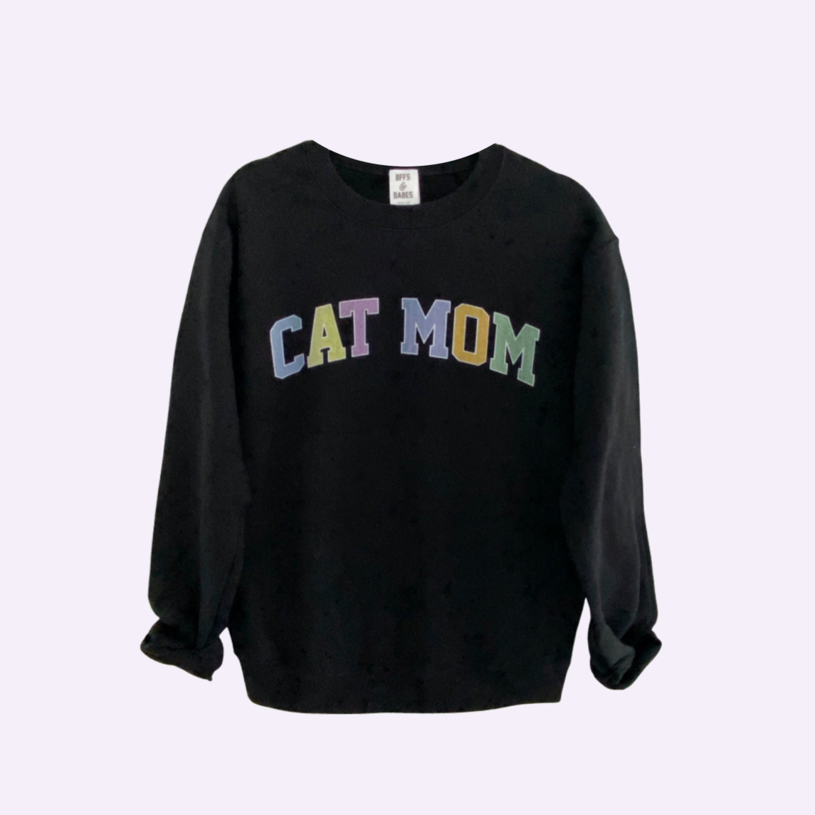 Load image into Gallery viewer, CAT MOM ♡ black graphic sweatshirt
