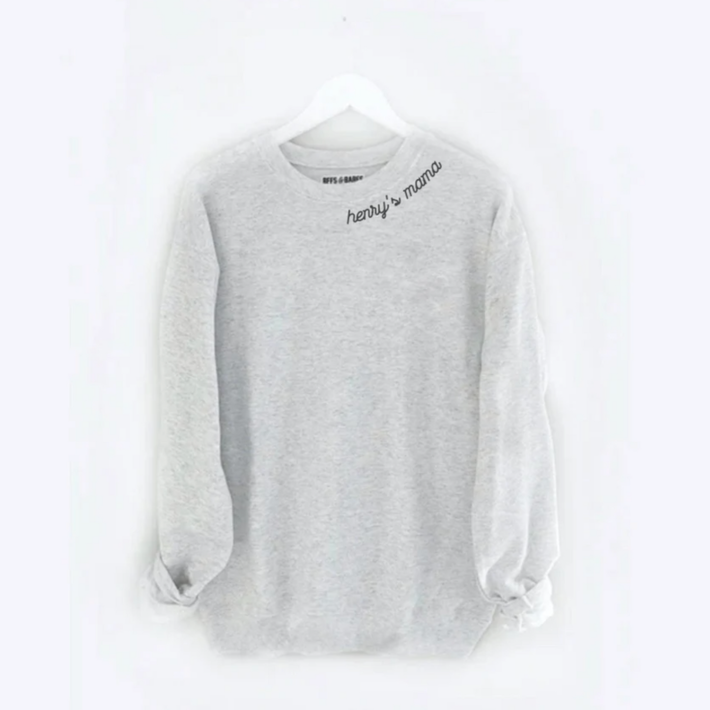 GRAY WITH CUSTOM STITCH ♡ adult embroidered sweatshirt