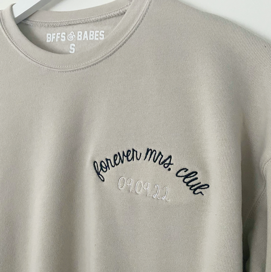 Load image into Gallery viewer, FOREVER MRS CLUB ♡ personalized stitch embroidery sweatshirt
