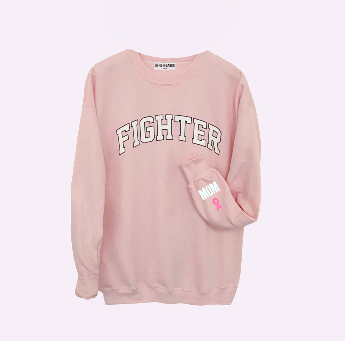 FIGHTER ♡ personalizable ribbon on the cuff sweatshirt