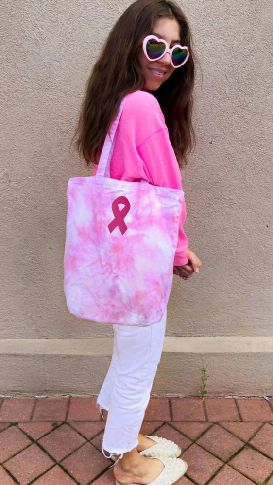 
                
                    Load image into Gallery viewer, BCA TOTE ♡ pink tote with personalizable ribbon
                
            