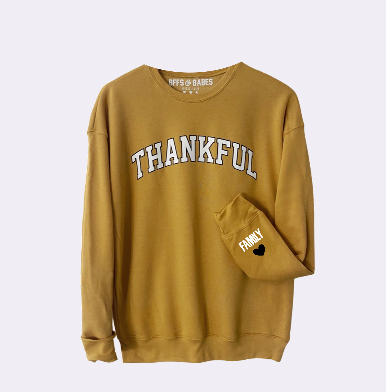 LOVE ON THE CUFF ♡ spice thankful sweatshirt with personalized cuff