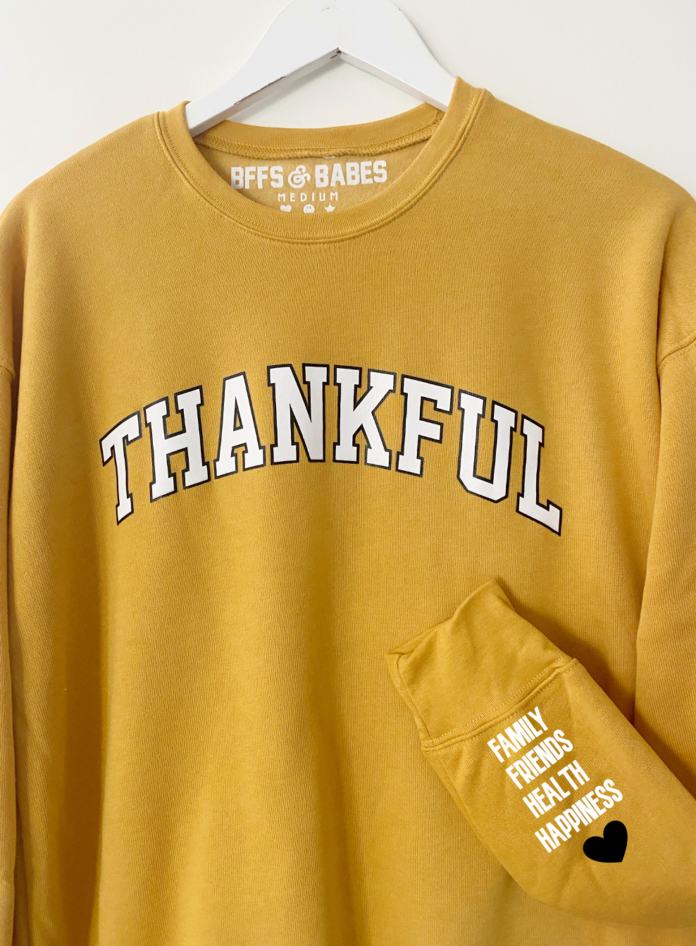 LOVE ON THE CUFF ♡ spice thankful sweatshirt with personalized cuff