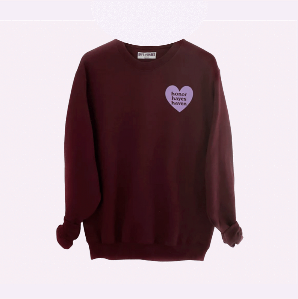 HEART U MOST 2.0 ♡ burgundy adult sweatshirt