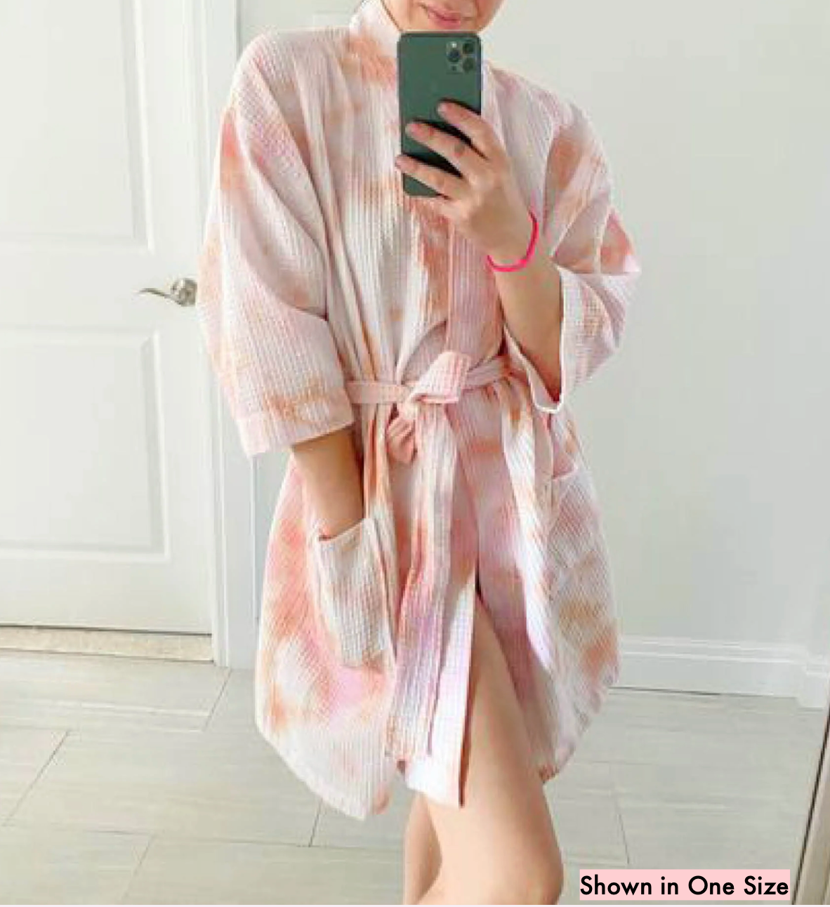 Load image into Gallery viewer, DUSTDYE ROSE ♡ embroidered stitch mini robe
