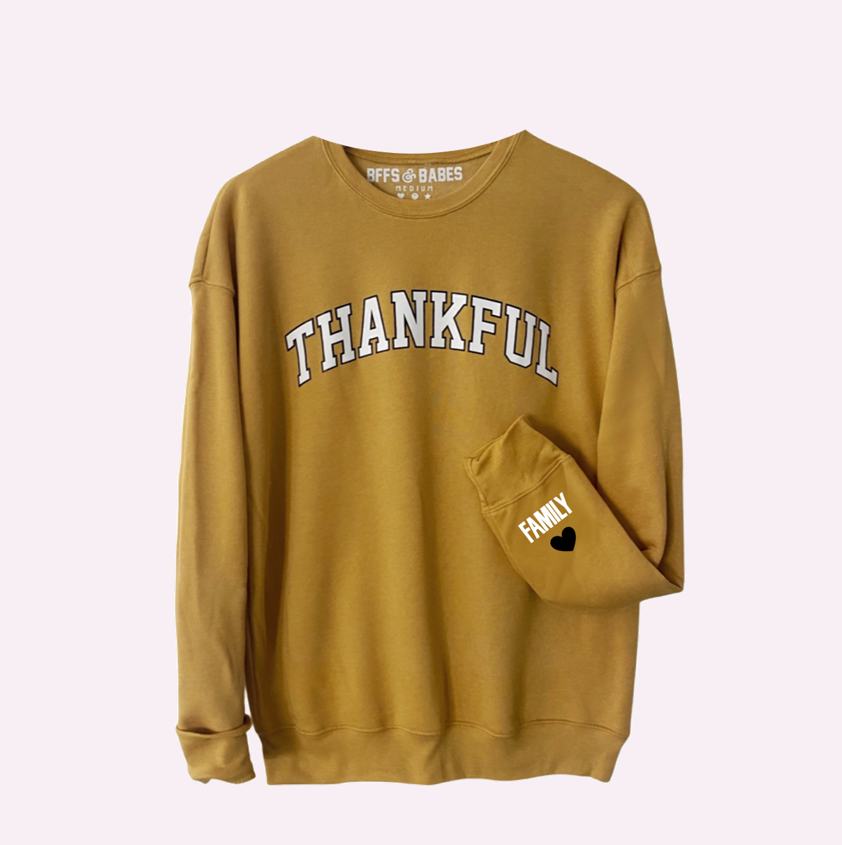 LOVE ON THE CUFF ♡ spice thankful sweatshirt with personalized cuff