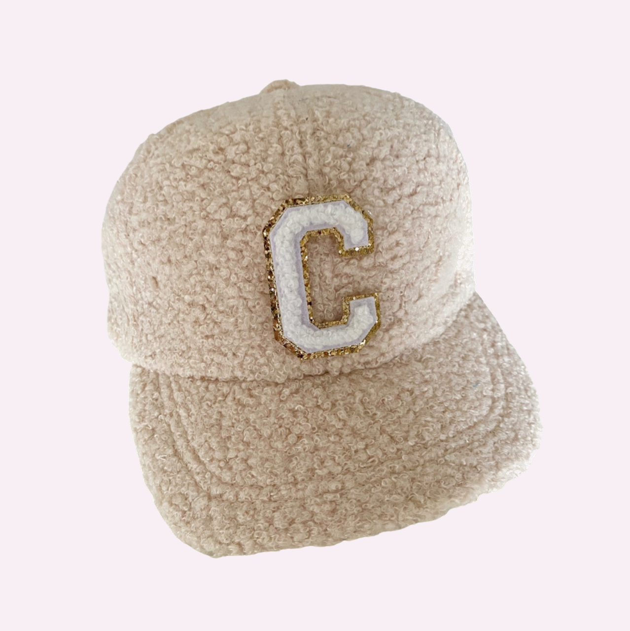 INITIAL TEDDY BABY CAP personalized baby teddy baseball cap