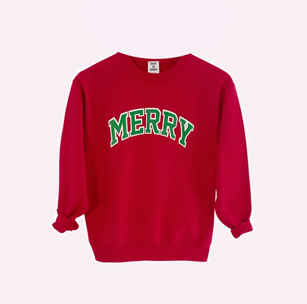 MERRY SWEATSHIRT ♡ youth sweatshirt with merry print