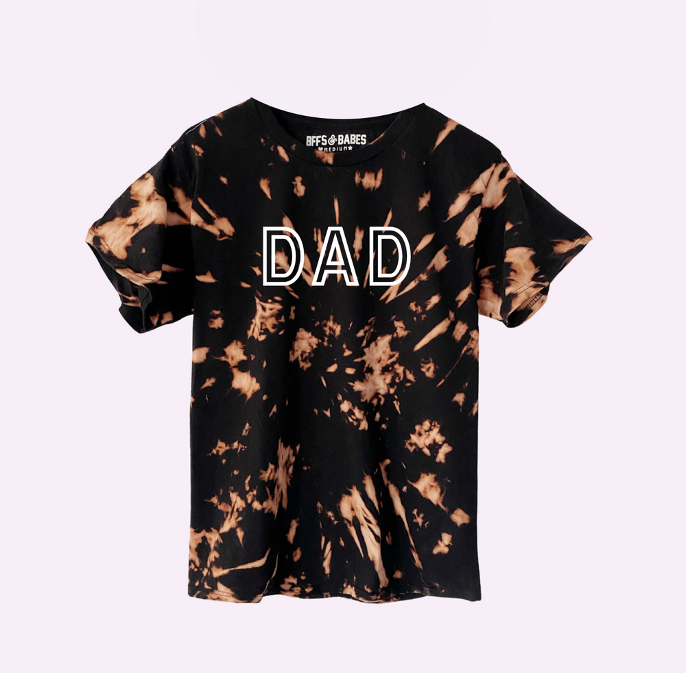 DAD TIE-DYE TEE ♡ reverse tie-dye dad t-shirt