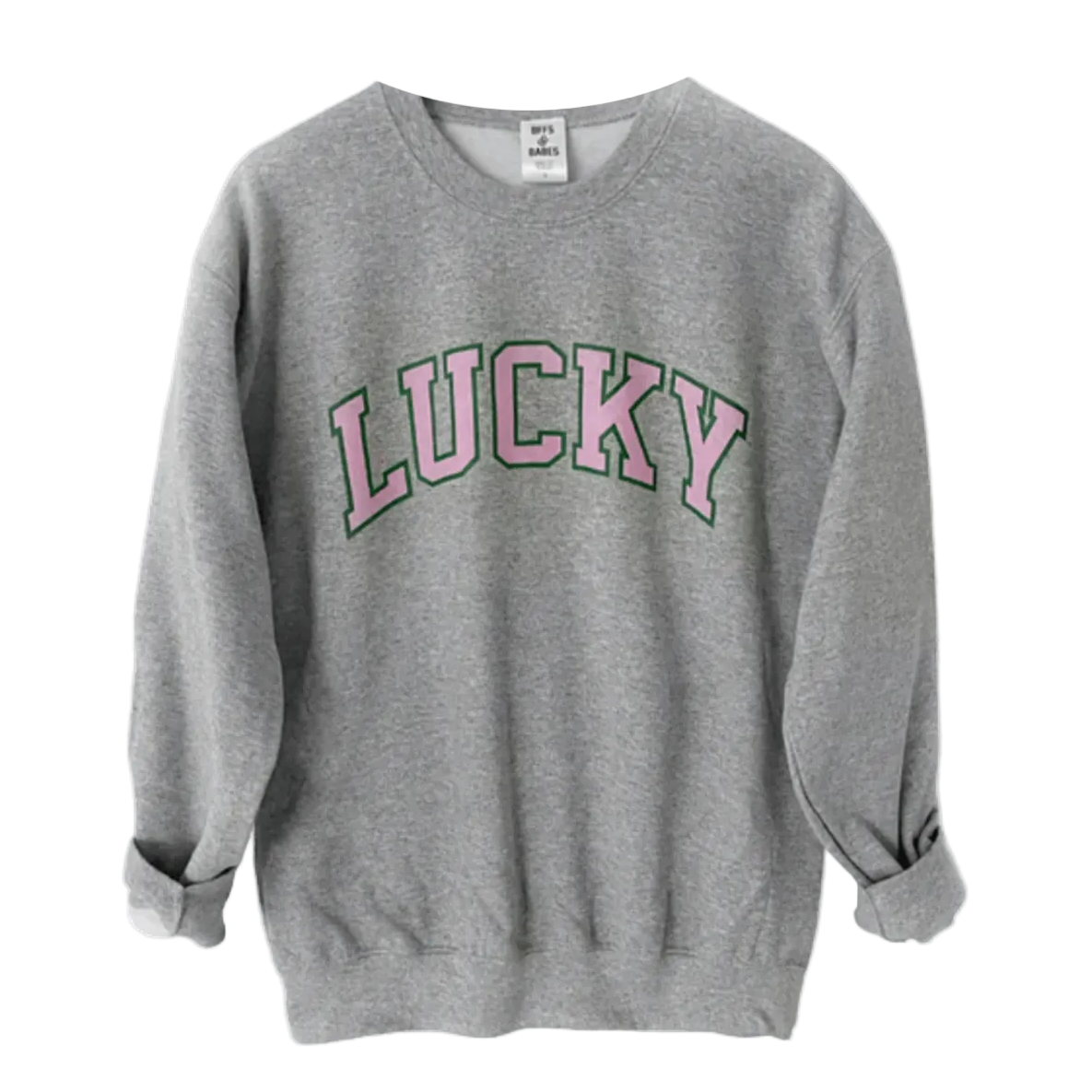 LOTS OF LUCK ♡ gray graphic sweatshirt