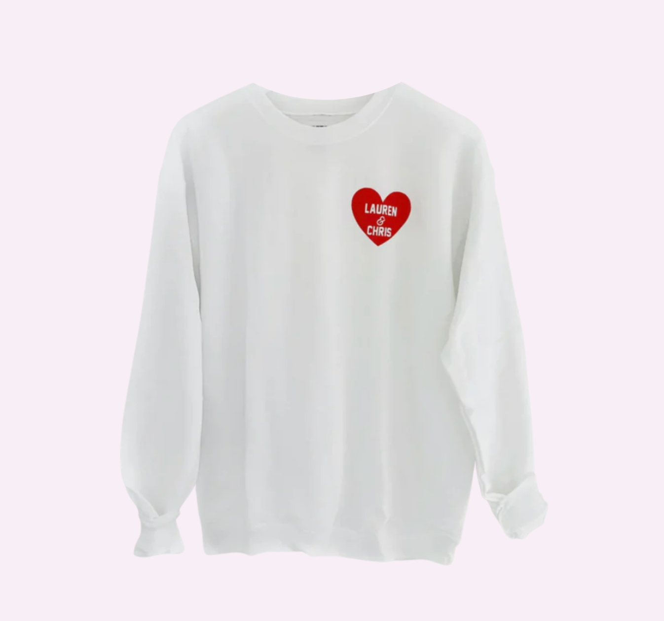 Red online heart sweatshirt