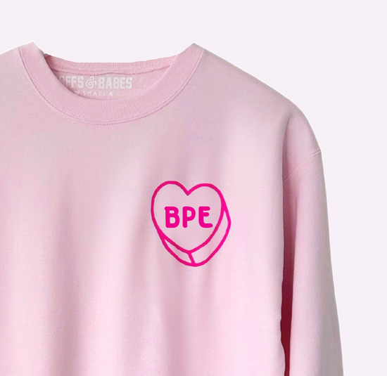 Load image into Gallery viewer, LUV LETTERS ♡ personalizable pink adult sweatshirt
