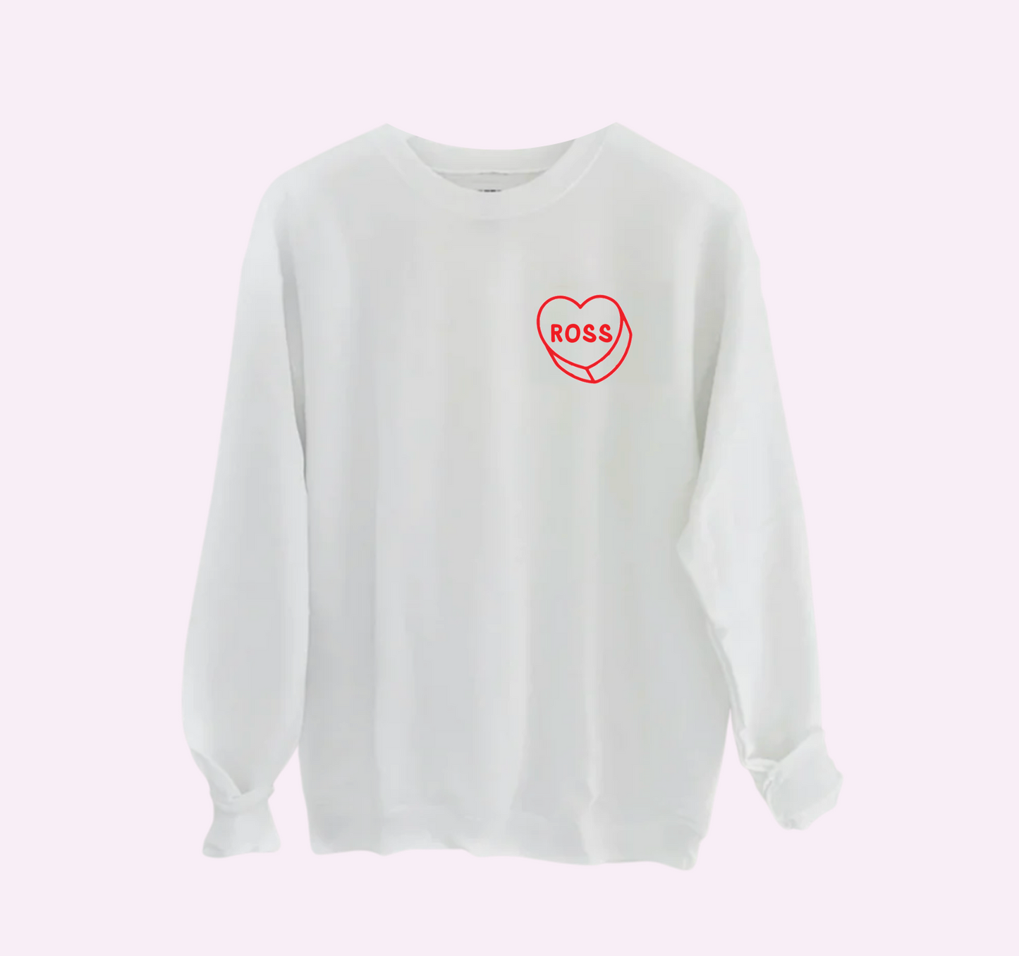 LUV LETTERS ♡ personalizable white sweatshirt