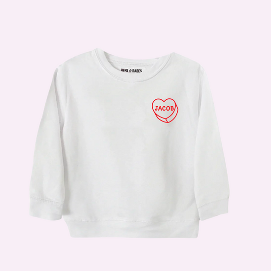 LUV LETTERS ♡ custom printed toddler + kids sweatshirt