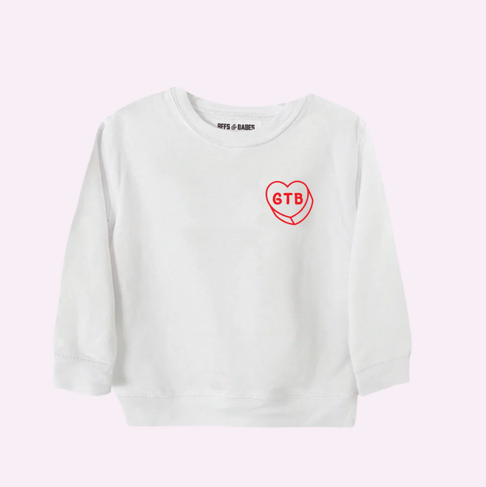 Bffs & Babes | Heart U Most Personalized Youth Sweatshirt, (Black, Size 3Y) | Maisonette