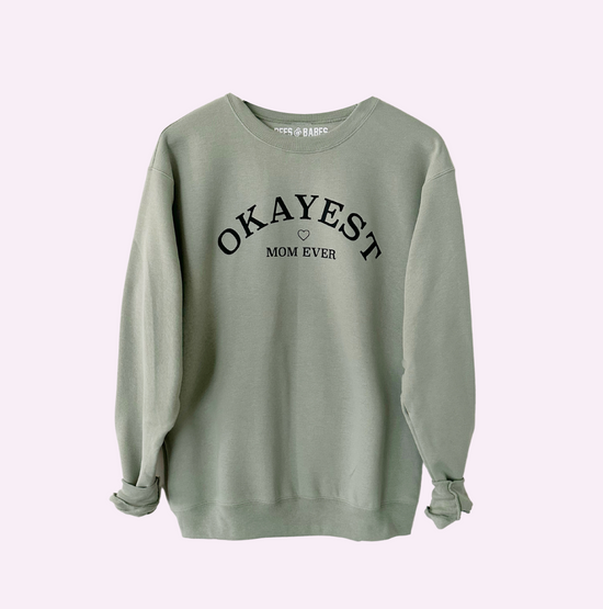 Load image into Gallery viewer, OKAYEST MOM ♡ adult graphic sweatshirt
