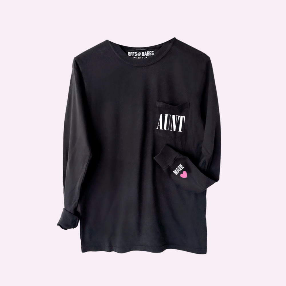 POCKET LUV ♡ personalized pocket & cuff tee
