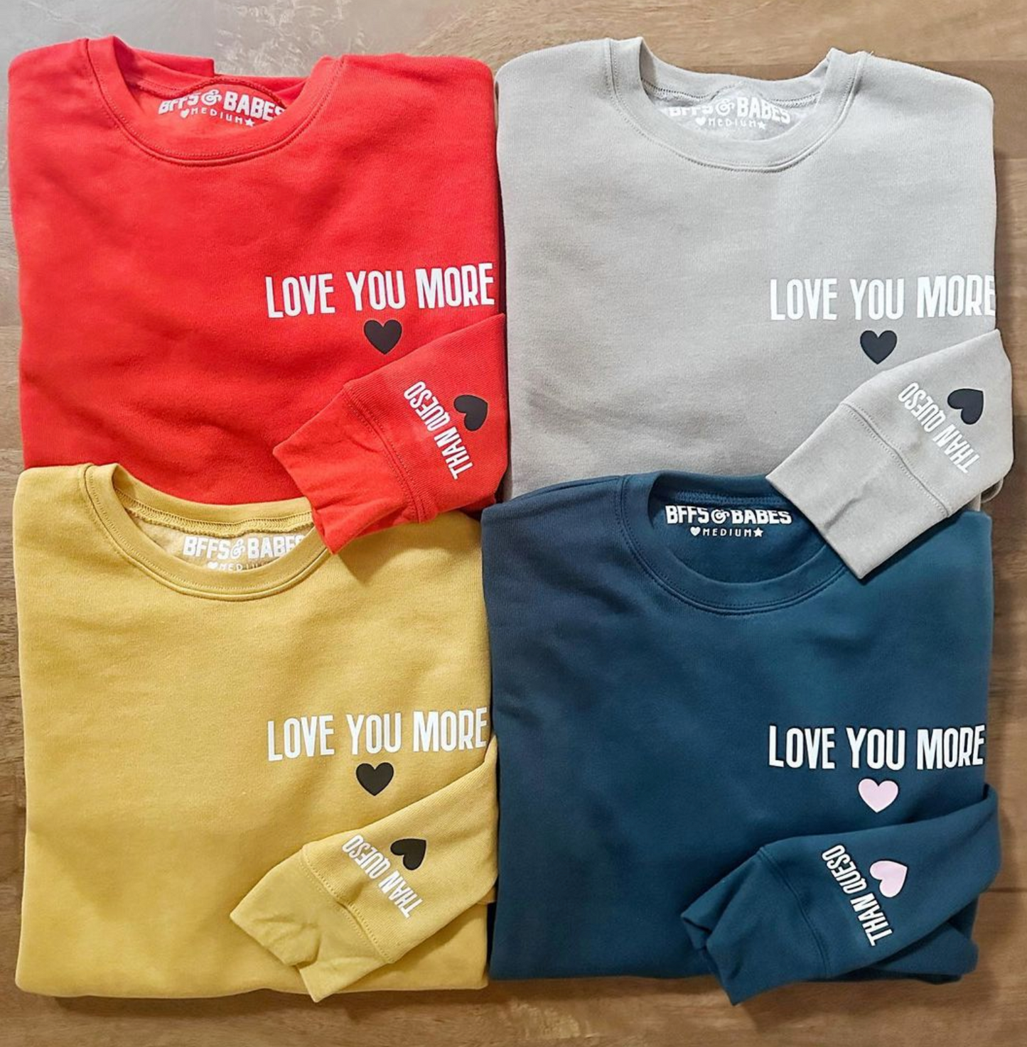 LOVE ON THE CUFF ♡ customizable dark ocean sweatshirt with personalized cuff