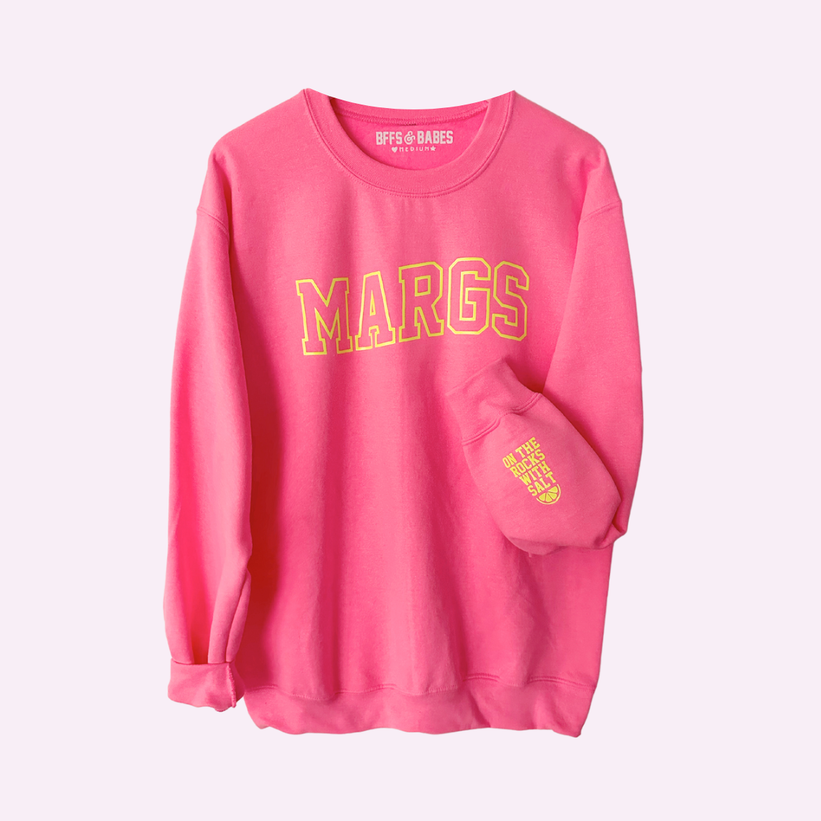 MARGS ♡ printed sweatshirt with on the rocks cuff – BFFS & BABES