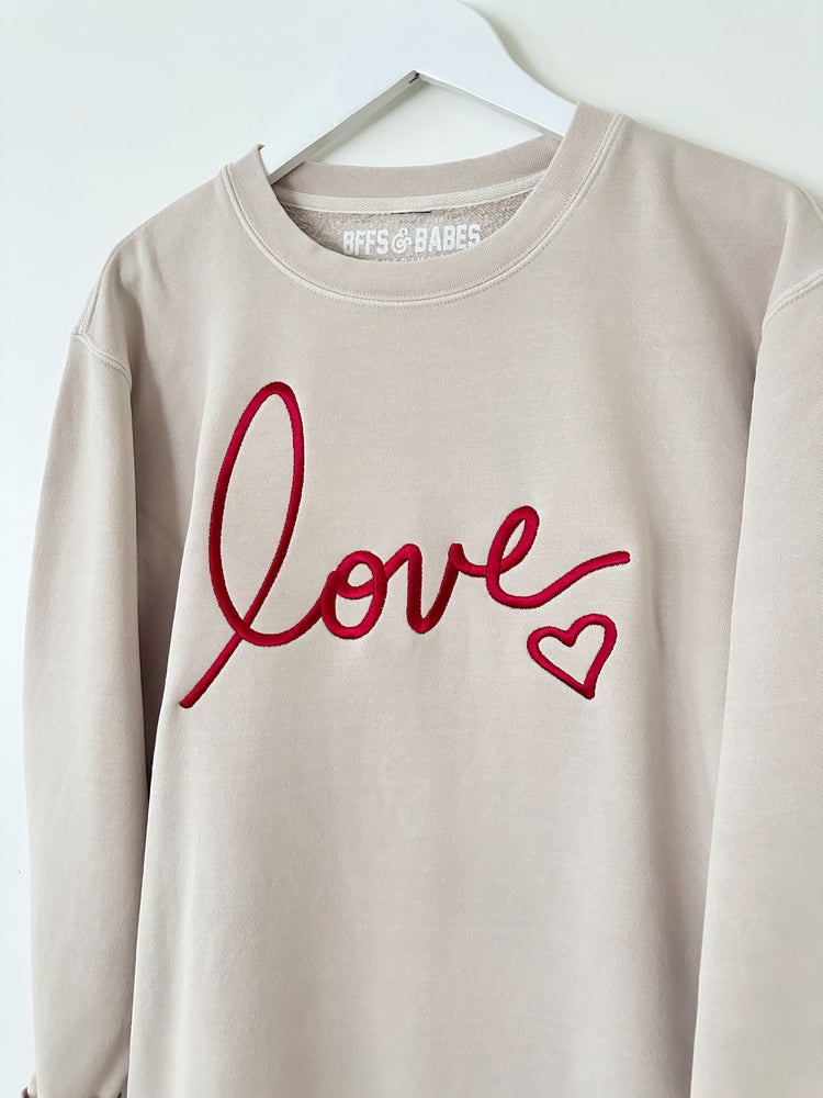 
                
                    Load image into Gallery viewer, ULTRA LOVE ♡ embroidered love sweatshirt
                
            